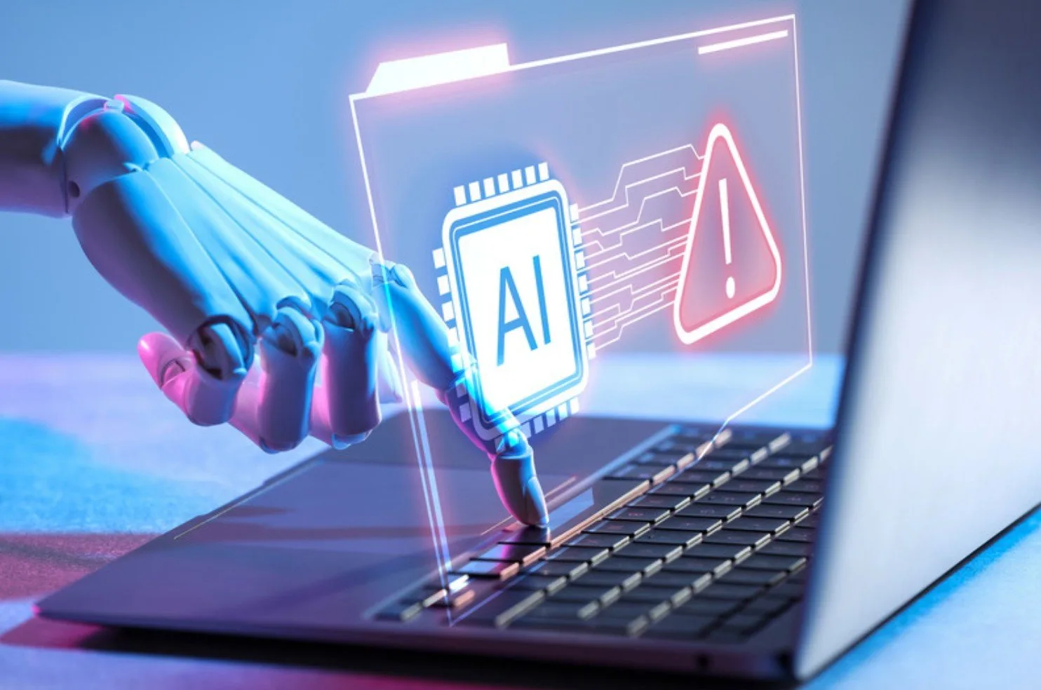 AI-powered automation on a laptop