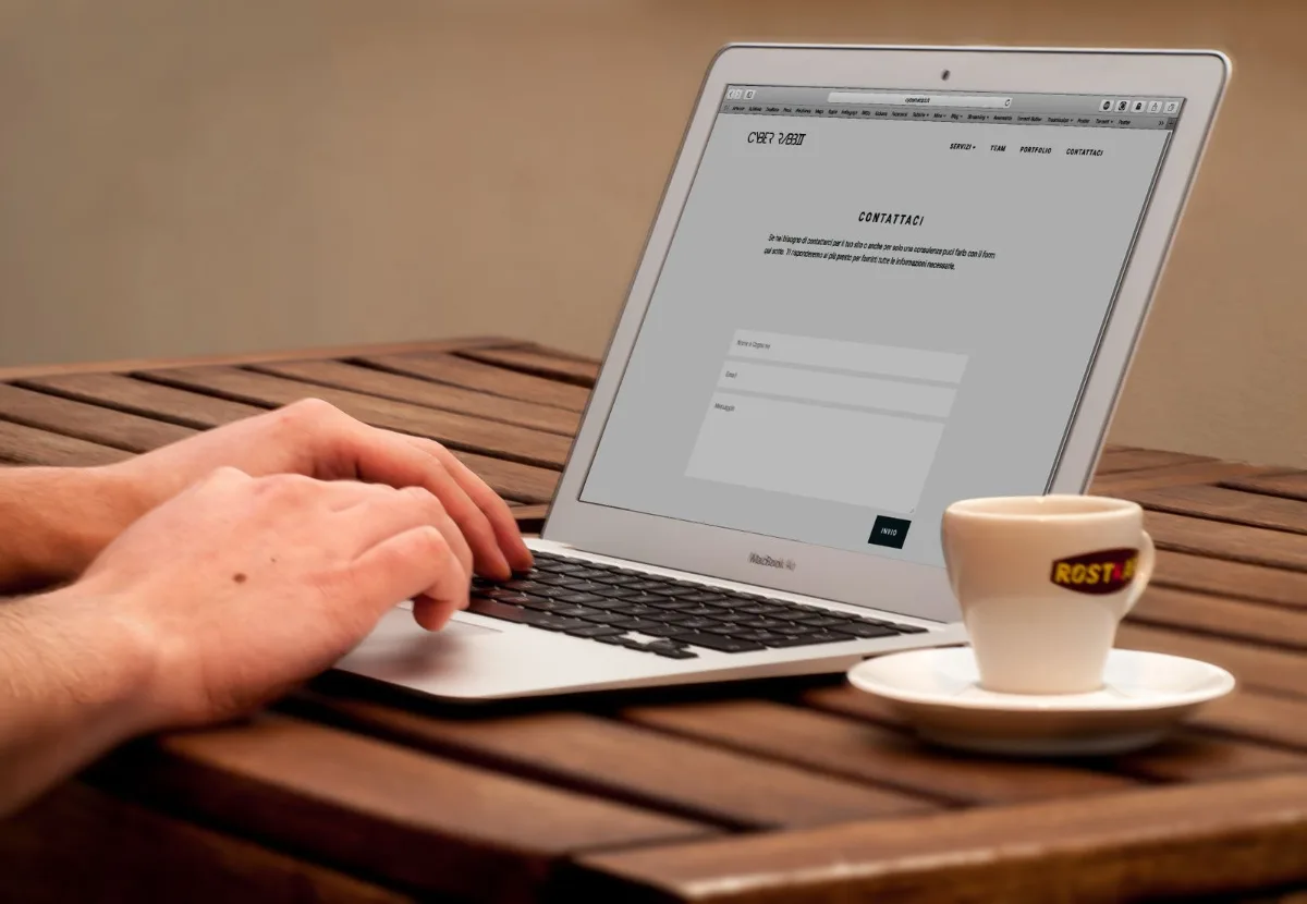 the Google Business Profile category selector open on a laptop screen with a list of suggested category matches
