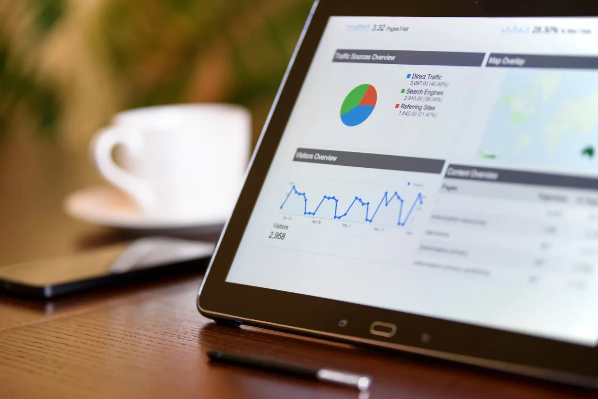 Google Business Profile performance report showing calls and website clicks trending upward across four months